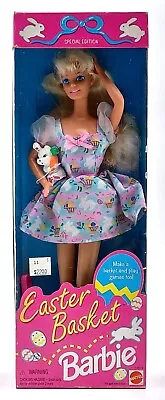 Buy 1995 Easter Basket Barbie Doll - Special Edition / Mattel 14613 / NrfB, Original Packaging • 46.16£