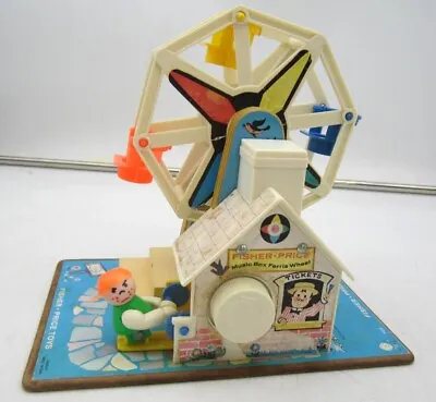 Buy Vintage 1960s Fisher Price Toys Music Box Ferris Wheel No. 969 With Moving Man • 4.99£