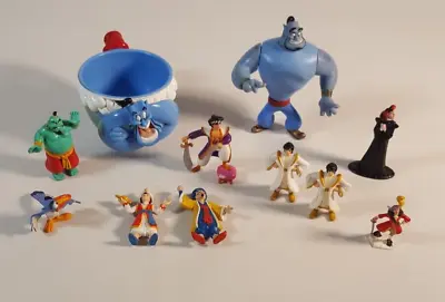 Buy Aladdin PVC Vintage Disney Figurines Action Figures World On Ice Mug Genie Jafar • 19.99£