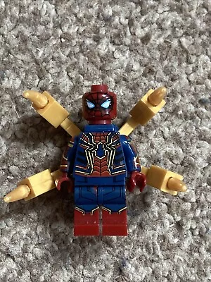 Buy LEGO IRON SPIDER-MAN Minifigure MARVEL Set 76108 Figure Sh510 Ultra Rare Figure • 30£