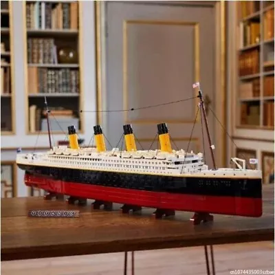 Buy 9090pcs Large Cruise Boat Ship Titanic Model Building Blocks Bricks 10294 Toys • 296£