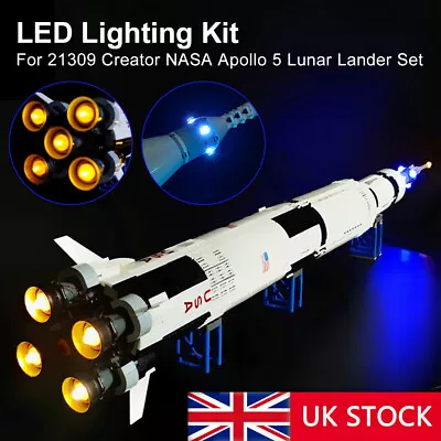 Buy UK LED Light Lighting Kit For Lego 21309 Ideas NASA Apollo Saturn V Blocks Model • 20.49£