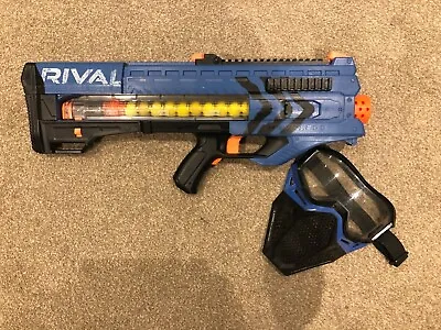 Buy NERF Rival Zeus MXV-1200 Auto Blaster Blue With Foam Balls And Protective Mask • 22£