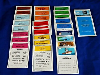 Buy Monopoly Cards Family Guy 2010 Spares Replacement Pieces - Please Choose: • 1£
