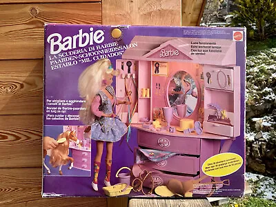 Buy 1991 Barbie Horse Grooming Center Ref 1387 Exclusive European Market • 505.32£