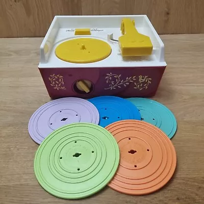 Buy Fisher Price Music Box Record Player 995 Working With 5 Discs • 29.98£