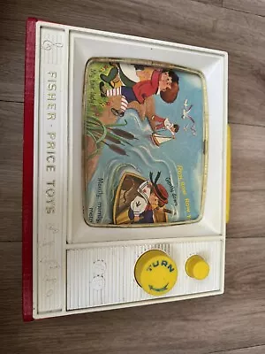 Buy Fisher Price Giant Screen Music Box TV 2 Tunes, Vintage Collectable 1966 Toy • 10£