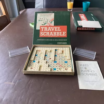 Buy TRAVEL SCRABBLE Vintage Spear's Games  Board Game Complete In Good Condition • 12.99£
