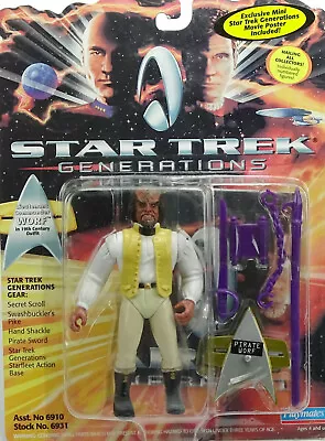Buy STAR TREK GENERATIONS WORF IN 19th CENTURY OUTFIT 4.5  INCH/approx. 12cm PLAYMATES F • 8.56£