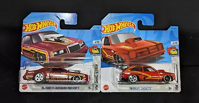 Buy Hot Wheels Pair Of '86 Ford Thunderbird Pro Stock + '76 Chevy Chevette Models. • 6.49£