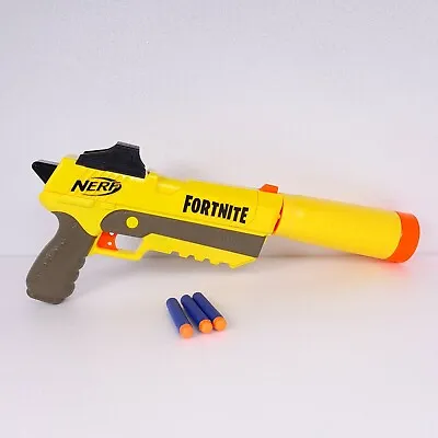 Buy Fortnite SHHHH...Nerf Sp-L Blaster Elite Official Dart Toy Gun With 3 X Bullets • 10£