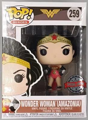 Buy #259 Wonder Woman Amazonia DC Wonder Woman Damaged Box Funko POP With Protector • 15.99£