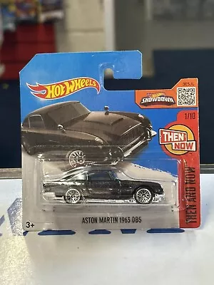 Buy Hot Wheels Then And Now 1/10 Aston Martin 1963 DB5 Black Short Card • 5.99£