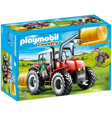 Buy Playmobil Farm Tractor Red 6867 - Country Farming Vehicle Brand New In Box • 49.99£
