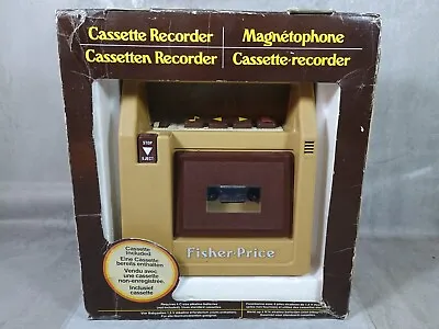 Buy Vintage 1980's Fisher Price 826 Brown Cassette Tape Recorder Player - Rare Boxed • 49.99£
