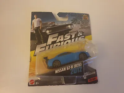Buy 1/55 Mattel Fast And Furious 6 Film Brian's 2012 Nissan GT-R R35 Car • 18.50£