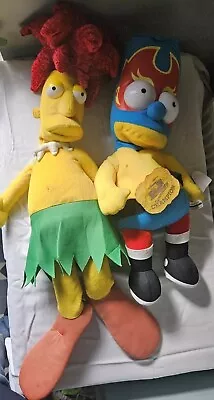 Buy 2 X Giant  (The Simpsons) Plush Toys 27  Sideshow Bob 25  Lucha Bart • 15£