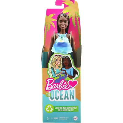Buy Barbie Loves The Ocean Print Top & Skirt Doll New Recycled Kids Play Mattel • 9.99£