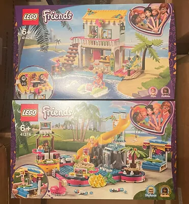 Buy LEGO Friends 41428 Beach Hut & 41374 Andrea’s Pool Party - Brand New NEXT DAY • 99.90£