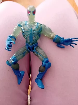 Buy Spiderman Clear Ice Blue Armour Action Figure 1996  • 5£