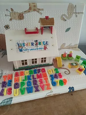 Buy Fisher Price Play Family School House Alphabet Numbers Learning Toy Vintage  • 22£