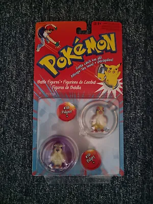 Buy Hasbro 1998 Pokemon Battle Figures Set With Pigey & Pigeot  New Vintage Sealed • 40£