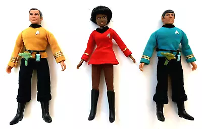 Buy 1974 Mego Star Trek Kirk - Uhura - Spock Action Figure 8  Original Vintage  • 82.22£