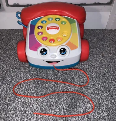 Buy Fisher-Price Chatter Telephone Pull Along Toddler Toy Phone Numbers Sounds • 4.49£