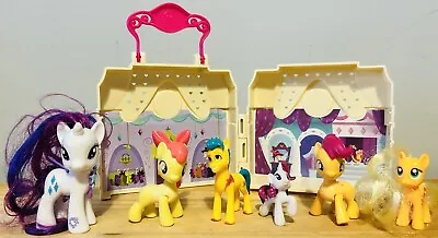 Buy My Little Pony Rarity Equestrian Dress Shop Carry Toy With 7 Pony Figures • 8£