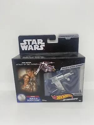 Buy Hot Wheels Star Wars Commemorative Series Republic Attack Gunship Starship 2/9 • 17.95£