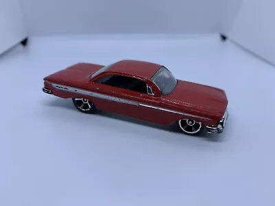 Buy Hot Wheels - ‘61 Chevrolet Impala Red - Diecast Collectible - 1:64 Scale - USED2 • 2.25£