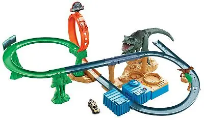 Buy Hot Wheels Jurassic World Clash ‘n Crash Track Fun Activity Playset With Vehicle • 43.49£