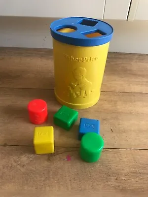 Buy Vintage Fisher Price Yellow Shape Sorter With 5 Shapes (Incomplete) • 10.99£