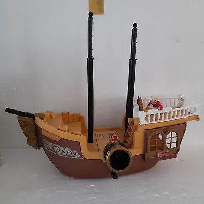 Buy Vintage 1994 Fisher Price Great Adventures Pirate Ship Boat Playset + 1 Figure • 39.99£