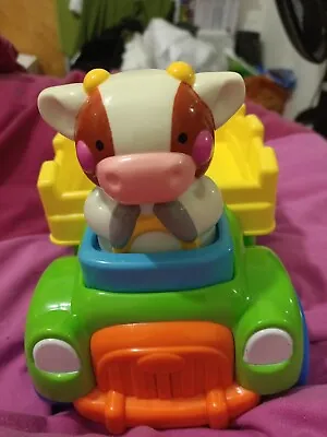 Buy Fisher Price Musical Mattel  2007 Farm Truck 10  Pop Up Cow Push & Go Toy  • 9.99£