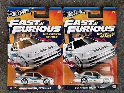 Buy Hot Wheels Fast&Furious - 2x VW VOLKSWAGEN JETTA MK3 1 • 15£