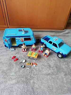 Buy Playmobil 9502 Family Fun Park Pick Up & Caravan Set Holiday Car • 13.99£