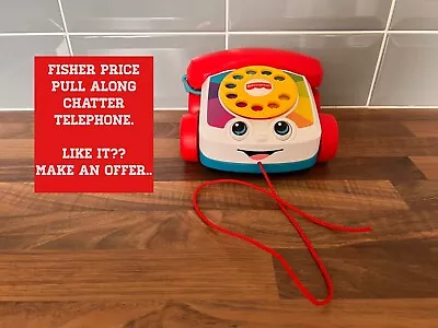 Buy FISHER PRICE Pull Along Chatter Telephone - 2015 - VGC • 10£