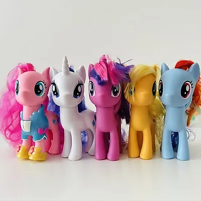 Buy My Little Pony MLP G4 Mane 6 Six Rarity Rainbow Twilight Pinkie Apple 6” Figures • 19.99£
