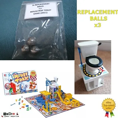 Buy Mouse Trap TOILET Board Game  Replacement Steel Balls Bearings X3 2006-2011 Ver • 2.95£