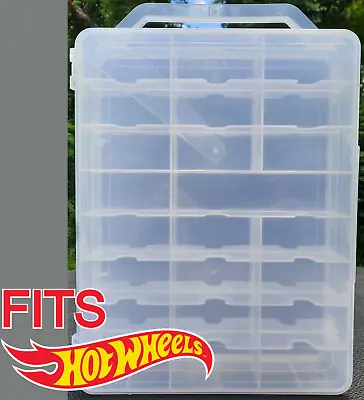 Buy Clear Carry Case 48 Cars Fit Lot Hot Wheels Matchbox Diecast Jammer Storage Set • 20.79£