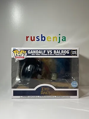 Buy Funko Pop! Movies LOTR Lord Of The Rings Moment Gandalf Vs. Balrog #1275 • 61.99£