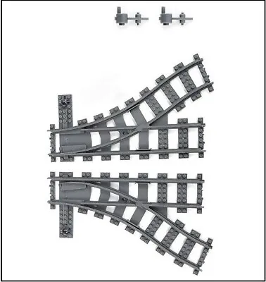 Buy Lego Compatible Train Track Switch Junction X2 • 10.99£