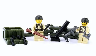 Buy US Army WW2 Mortar Team Made With Real LEGO® Minifigures • 30.87£