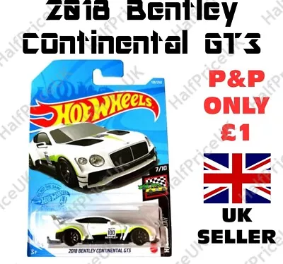 Buy Hot Wheels 2018 Bentley Continental GT3 White HW Race Day 1.64 Diecast Cars • 6.99£