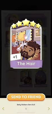 Buy The Hair 5-star Prestige Sticker - Monopoly Go! [Fast Delivery] 💫💫💫💫💫 • 4.30£