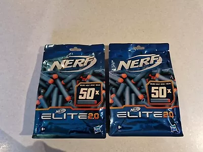 Buy Nerf Elite 2.0 Dart Refill. 2 Packs Of 50 Darts  - NEW & SEALED • 17.99£