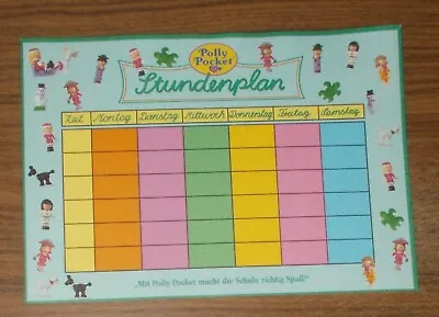 Buy Vintage 90s POLLY POCKET HOUR SCHEDULE With Playset Advertising • 7.16£