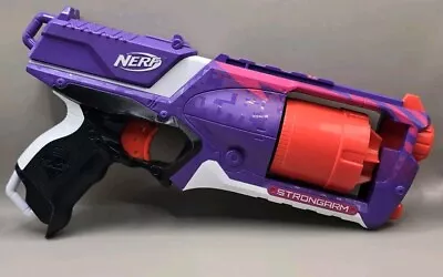 Buy Girls Nerf N-Strike Elite Strongarm Blaster Soft Dart Toy Gun Pink & Purple • 6.99£