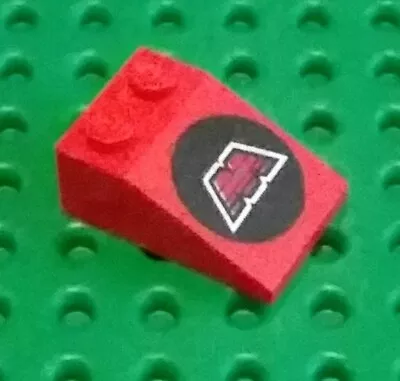 Buy Lego 3298p68 3x2 Red Slope With M-Tron Logo Pattern • 2.99£